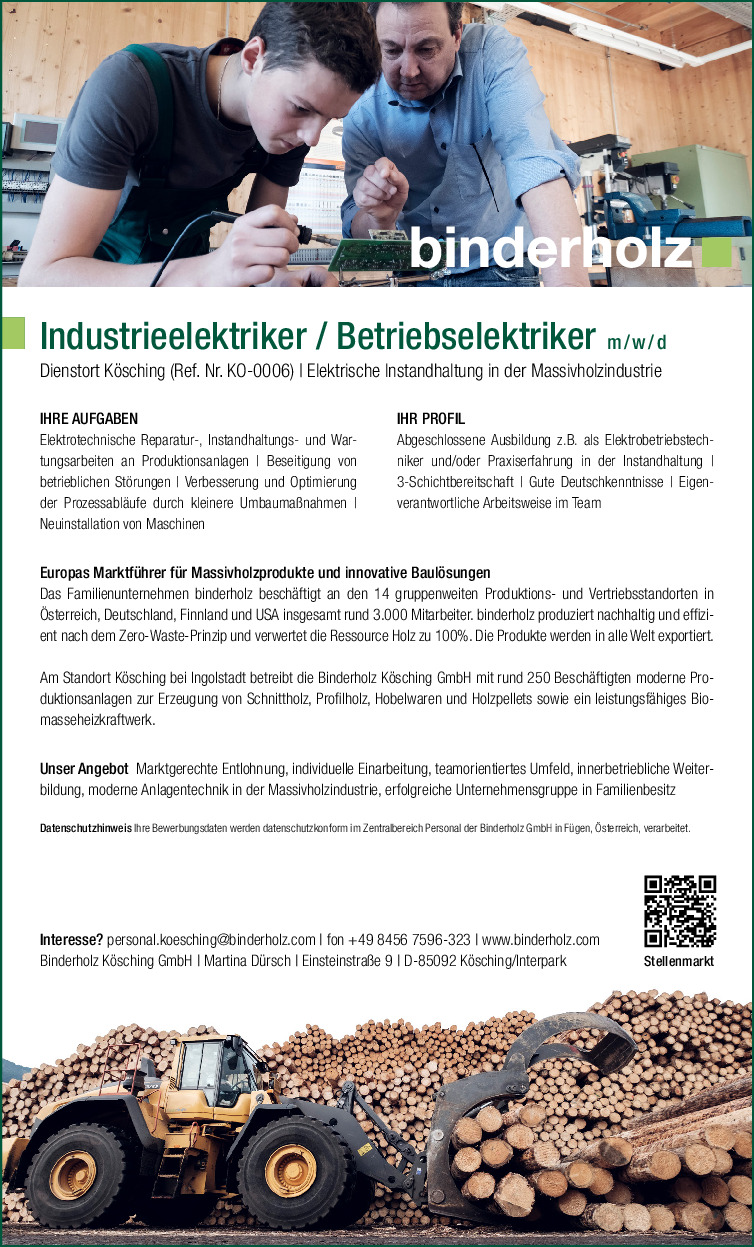 Industrieelektriker / Betriebselektriker m/w/d