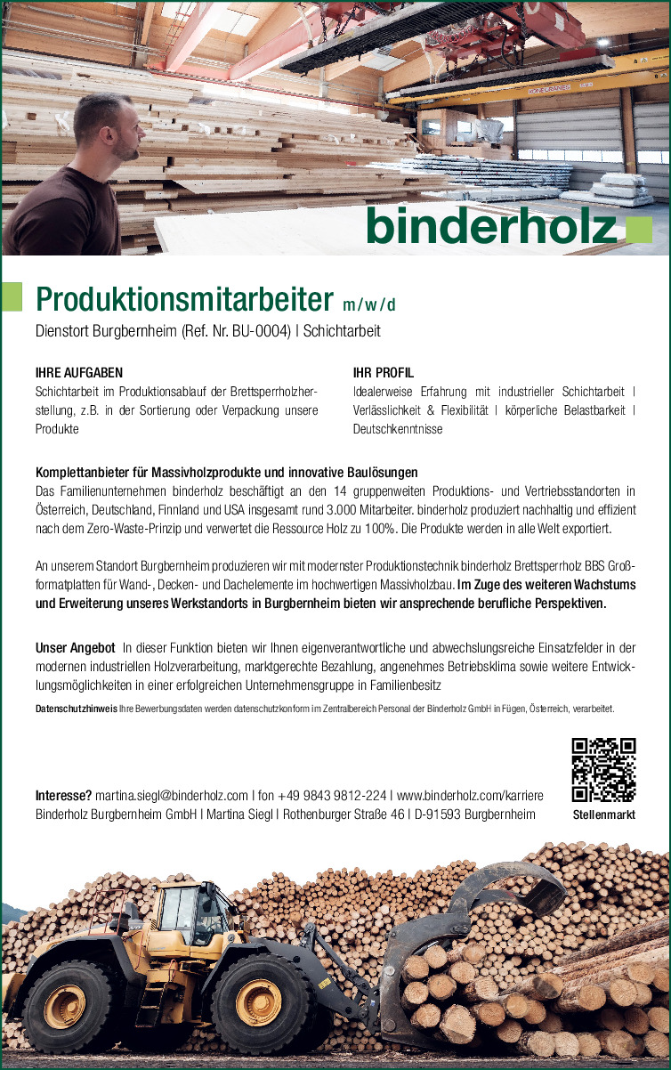 Produktionsmitarbeiter m/w/d (Burgbernheim)