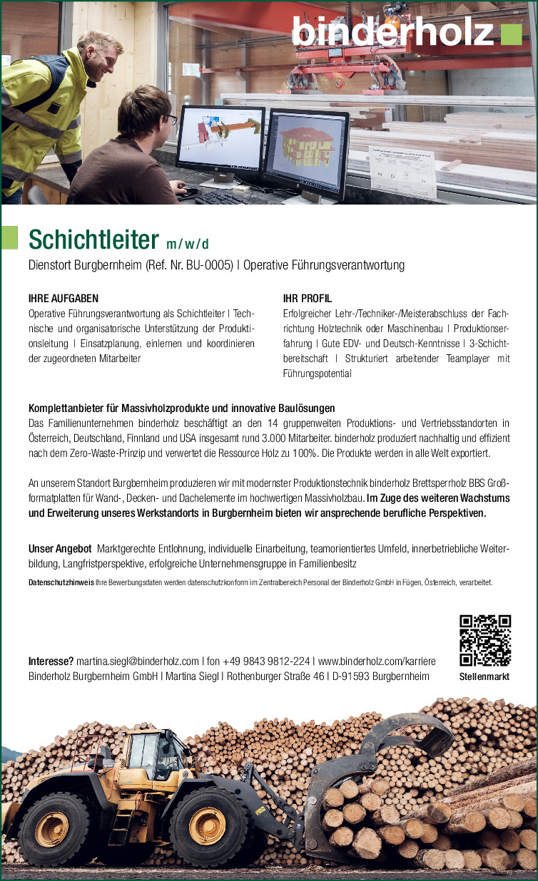 Schichtleiter m/w/d (Burgbernheim)