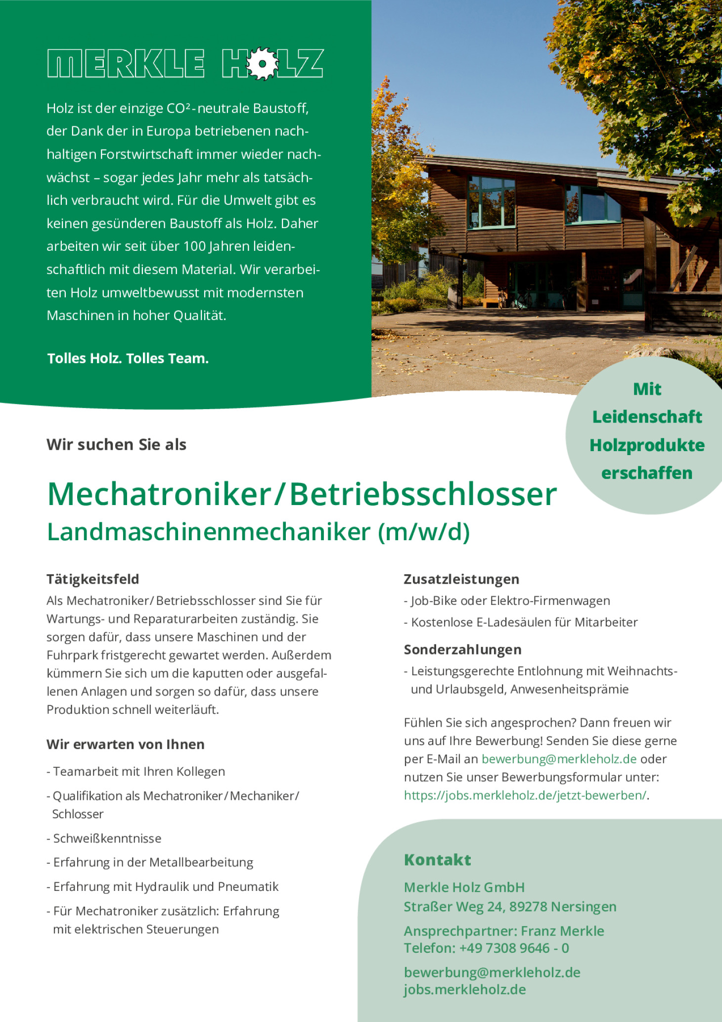 Mechatroniker / Betriebsschlosser / Landmaschinenmechaniker (m/w/d)