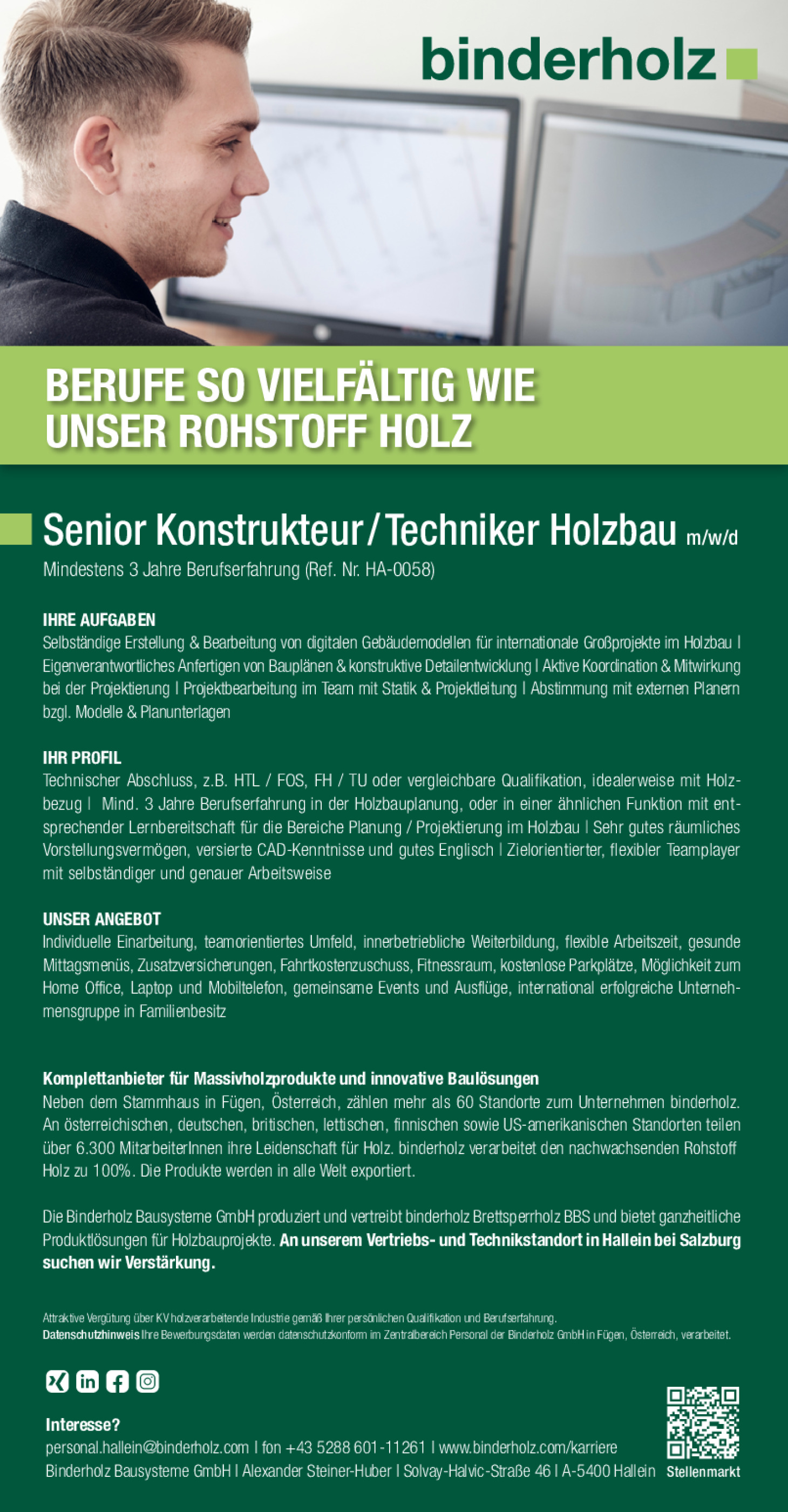 Senior Konstrukteur / Techniker Holzbau m/w/d