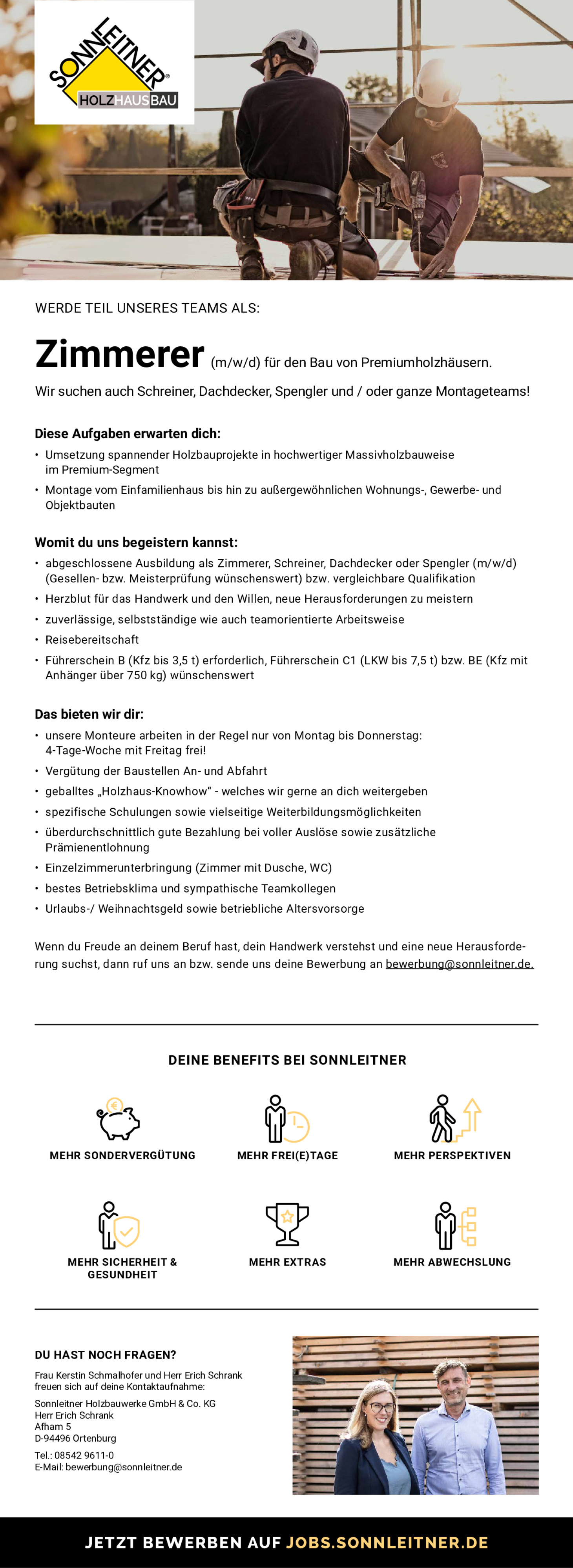 Zimmerer (m/w/d) für den Bau von Premiumhäusern