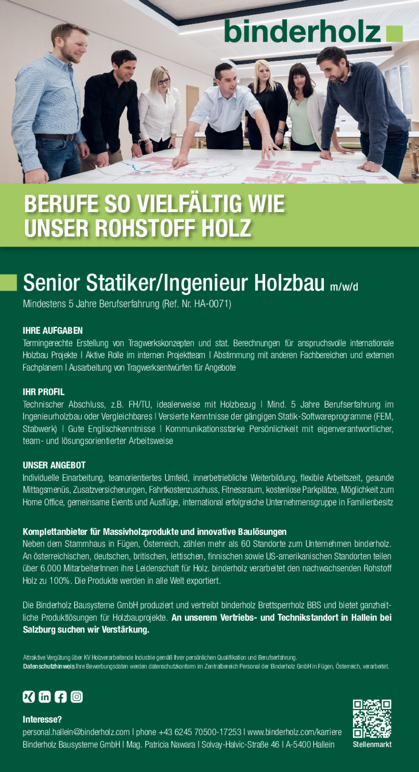 Senior Statiker / Ingenieur Holzbau m/w/d