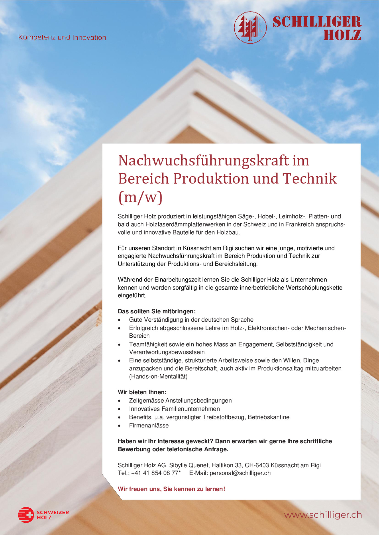 Nachwuchsführungskraft Produktion und Technik (m/w)