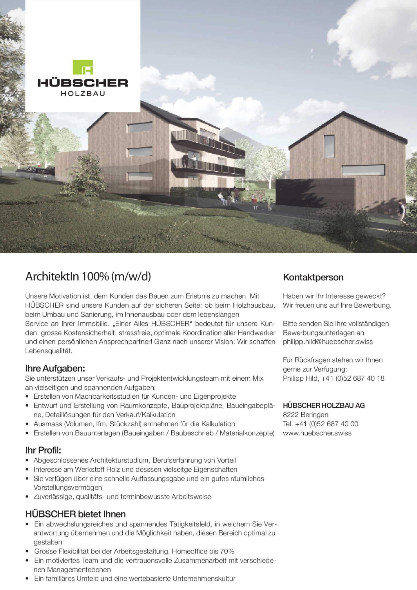 Architekt*In 80-100 % (m/w/d)