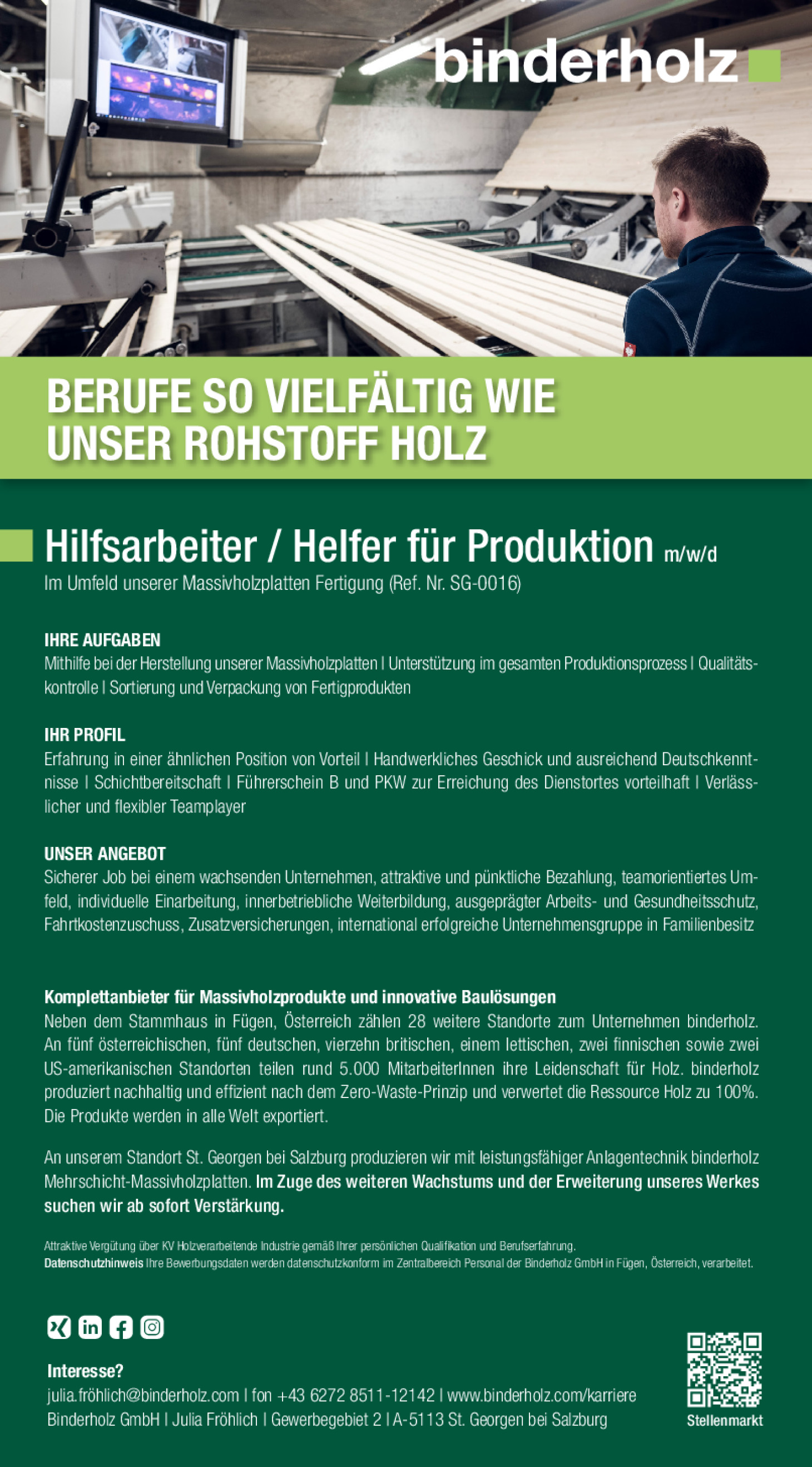 Hilfsarbeiter / Helfer für Produktion m/w/d