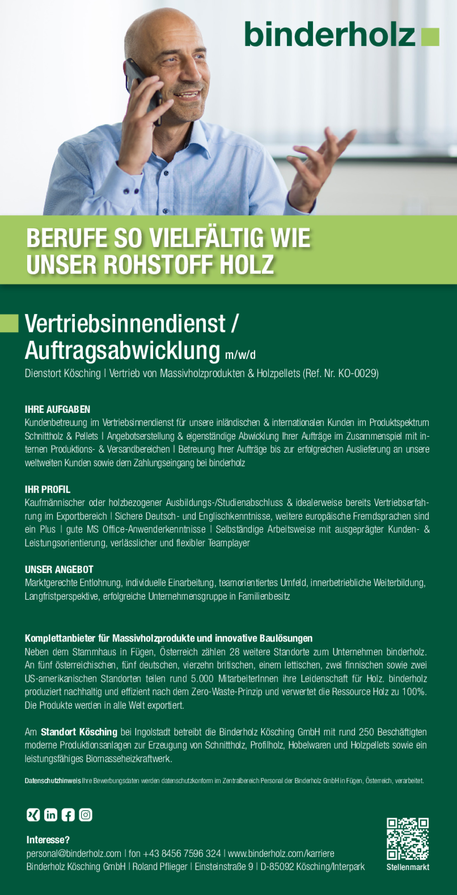 Vertriebsinnendienst / Auftragsabwicklung M/w/d - Holzjob.eu - Jobs Für ...