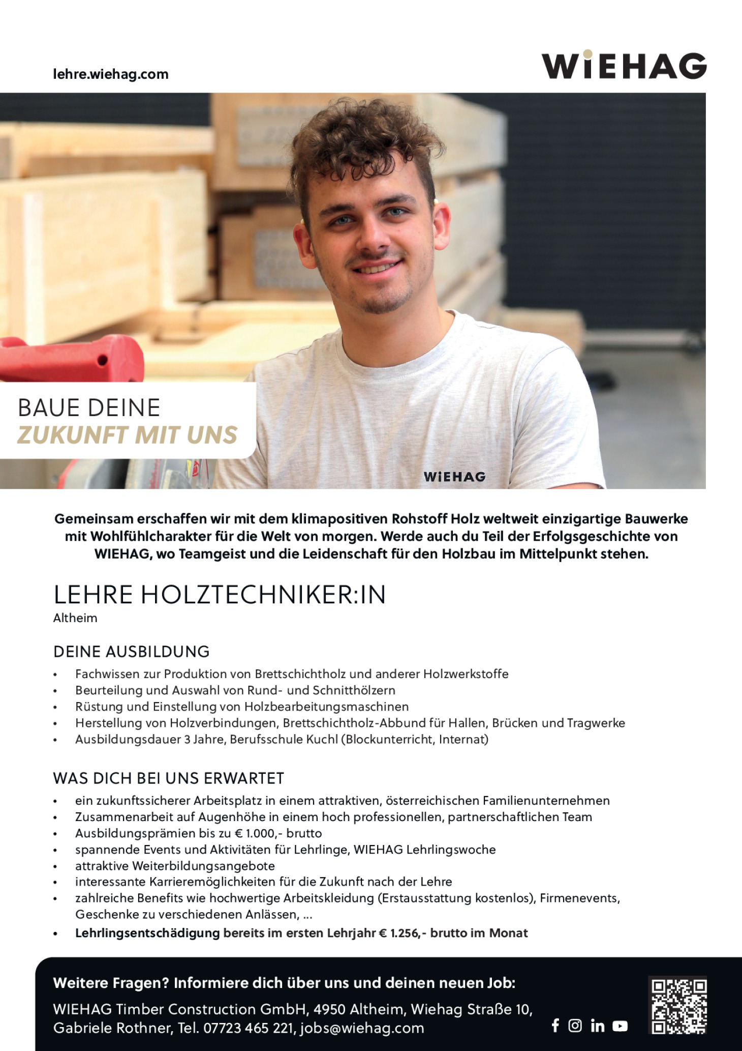 Lehre Holztechniker:in