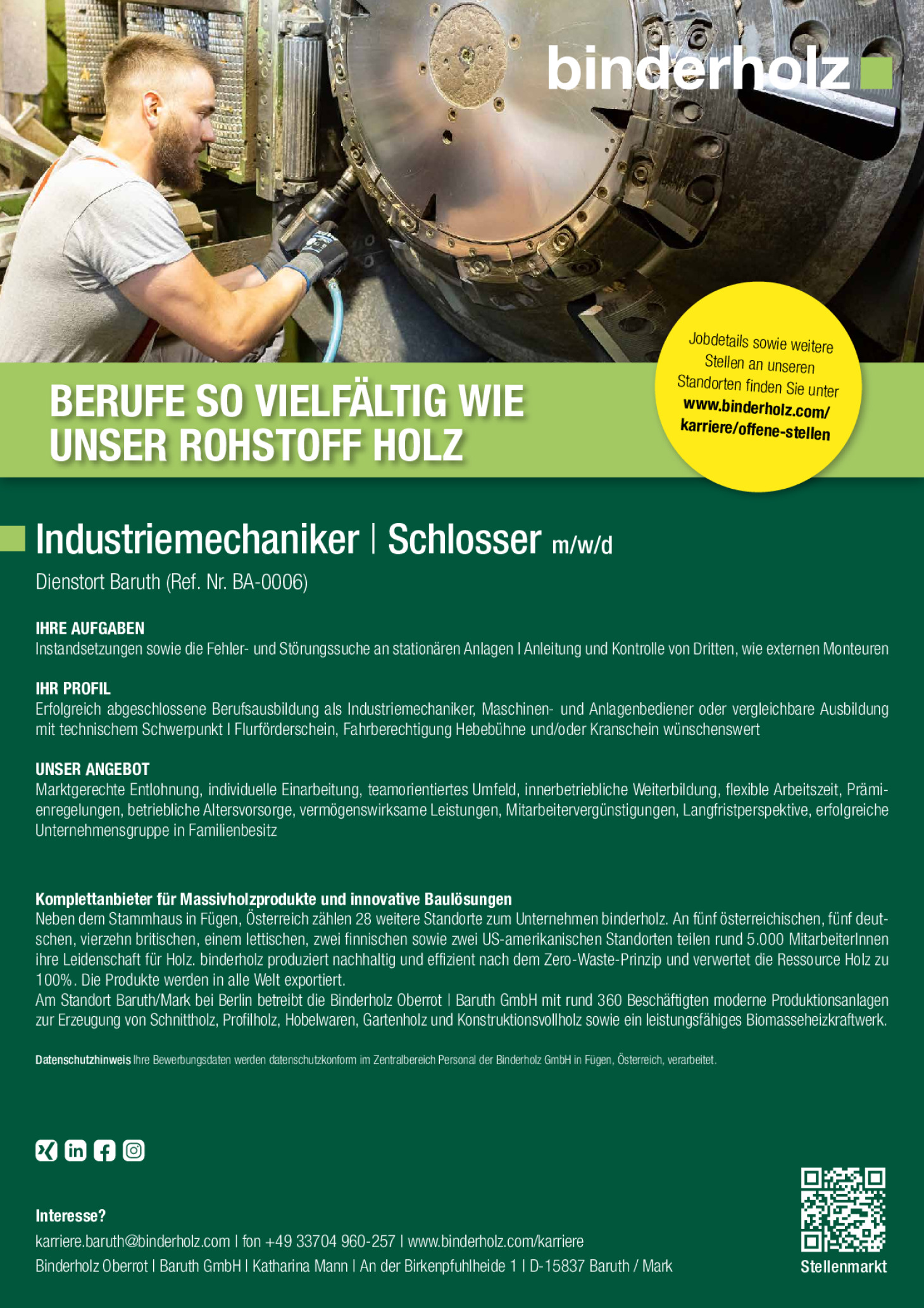 Industriemechaniker I Schlosser (m/w/d)