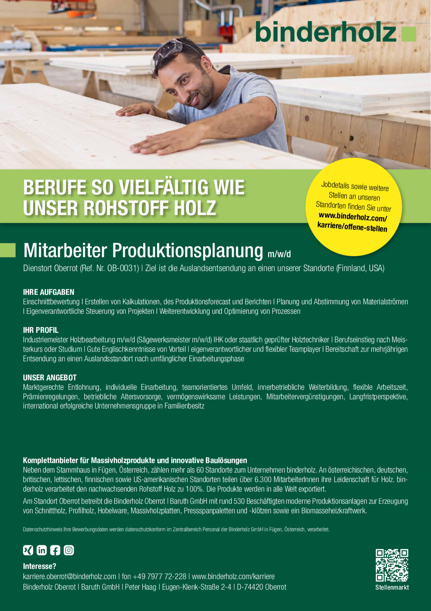 Mitarbeiter Produktionsplanung (m/w/d)