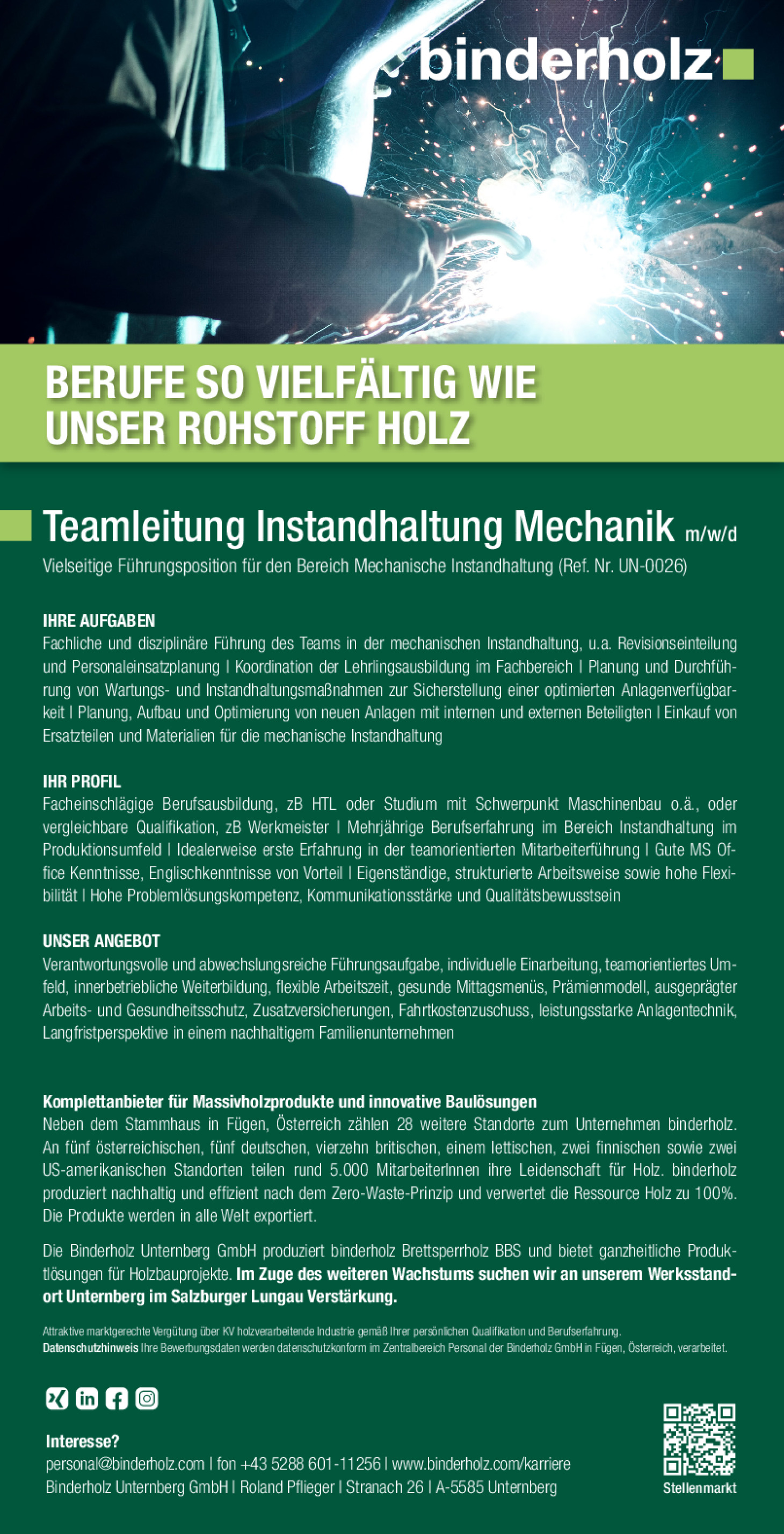 Teamleitung Instandhaltung Mechanik m/w/d