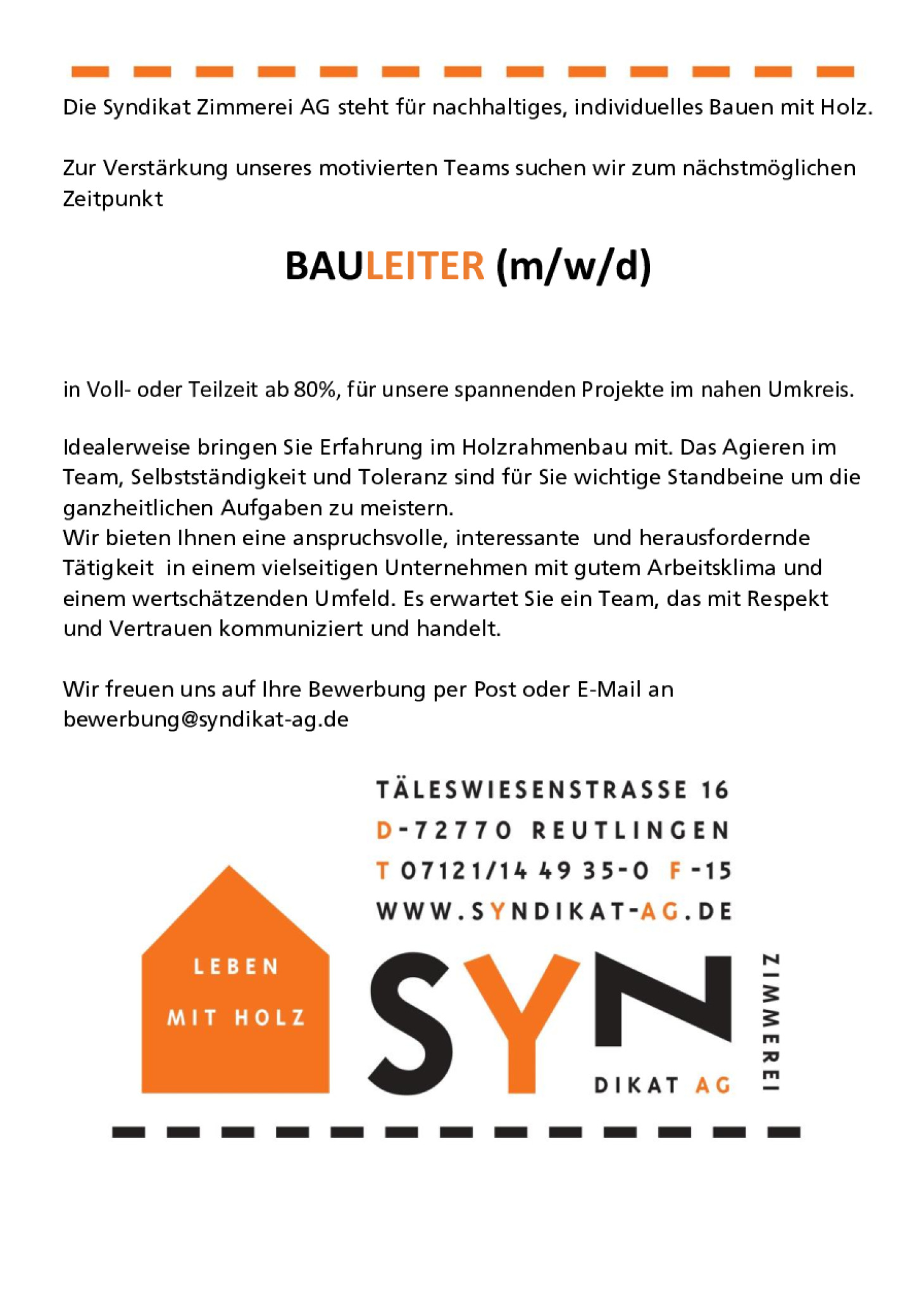 Bauleiter (m/w/d)