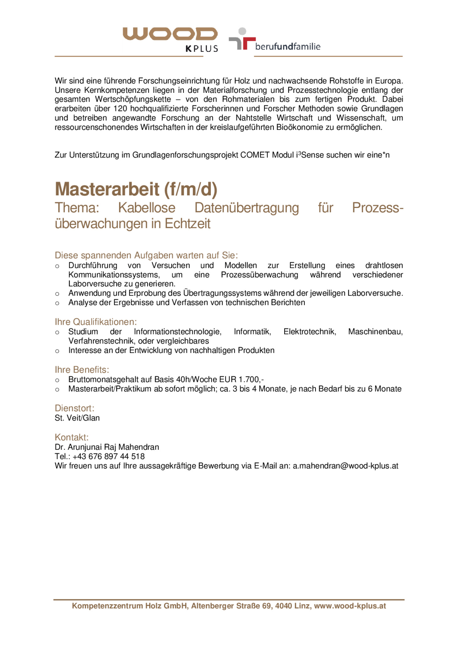 Masterarbeit (f/m/d)