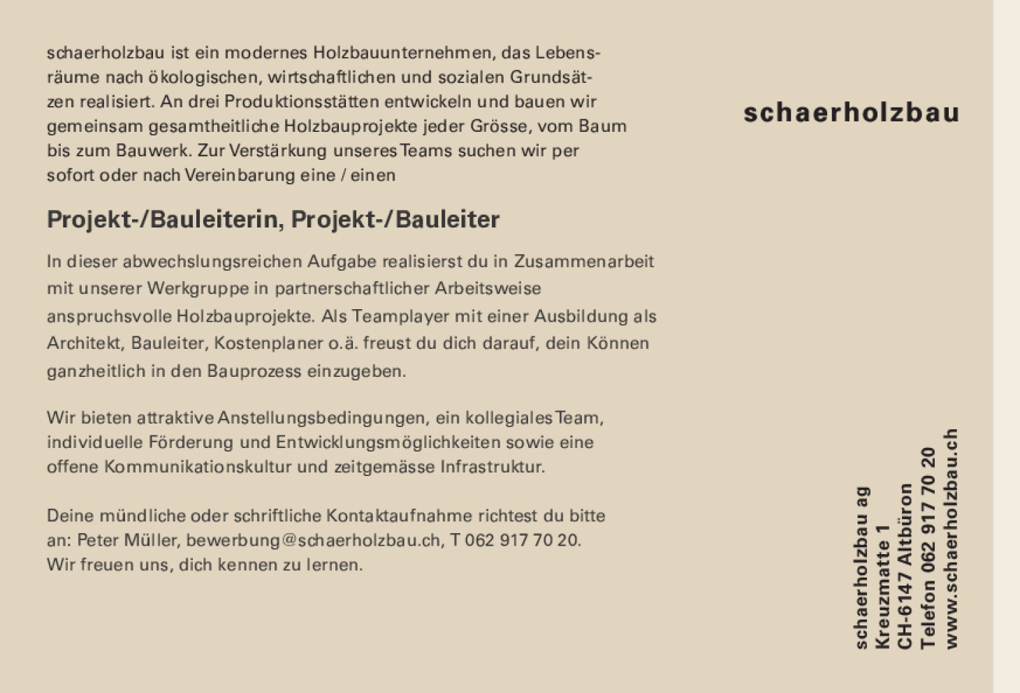 Projekt-Bauleiterin / Projekt-Bauleiter 100%