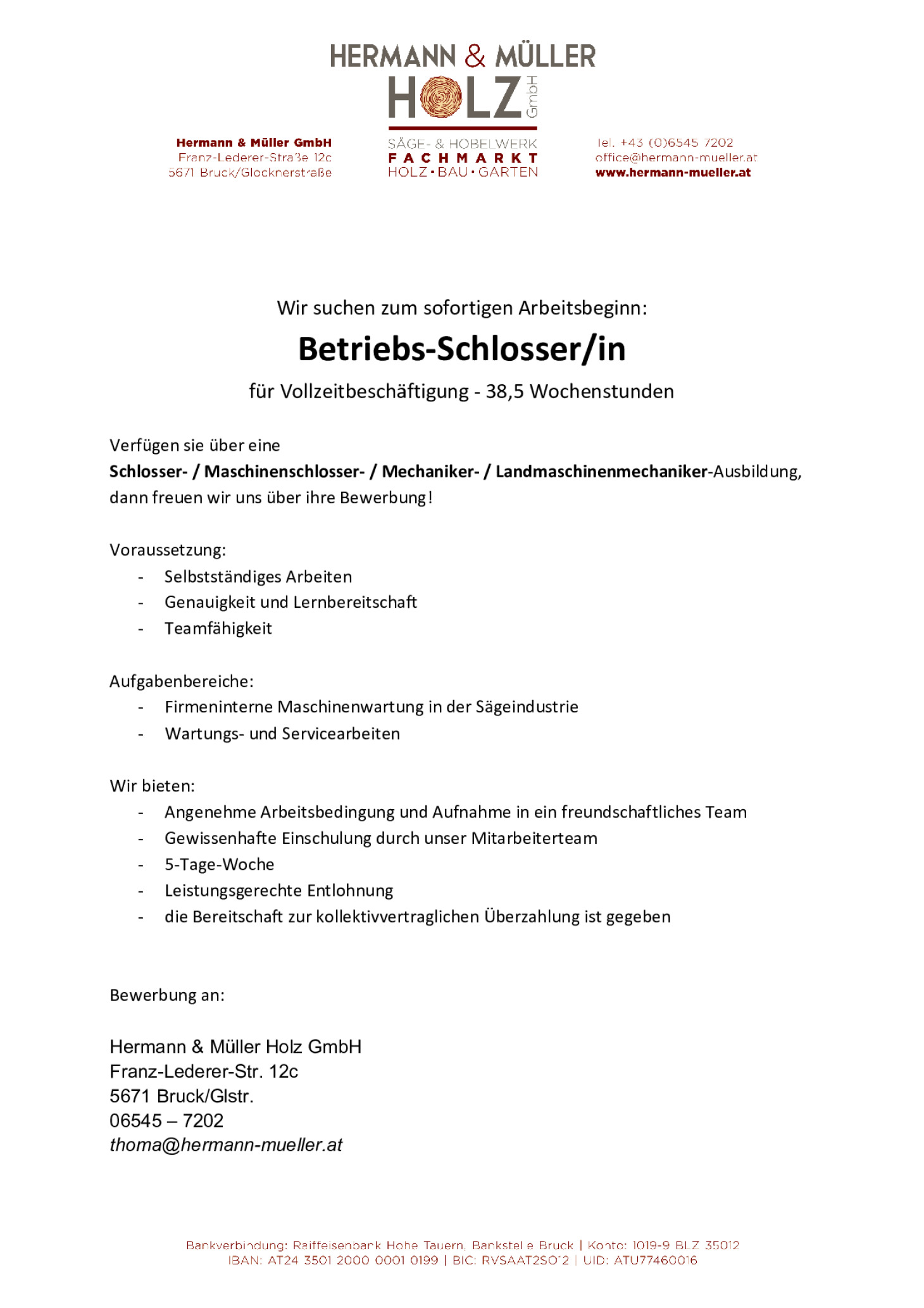 Betriebs-Schlosser*in