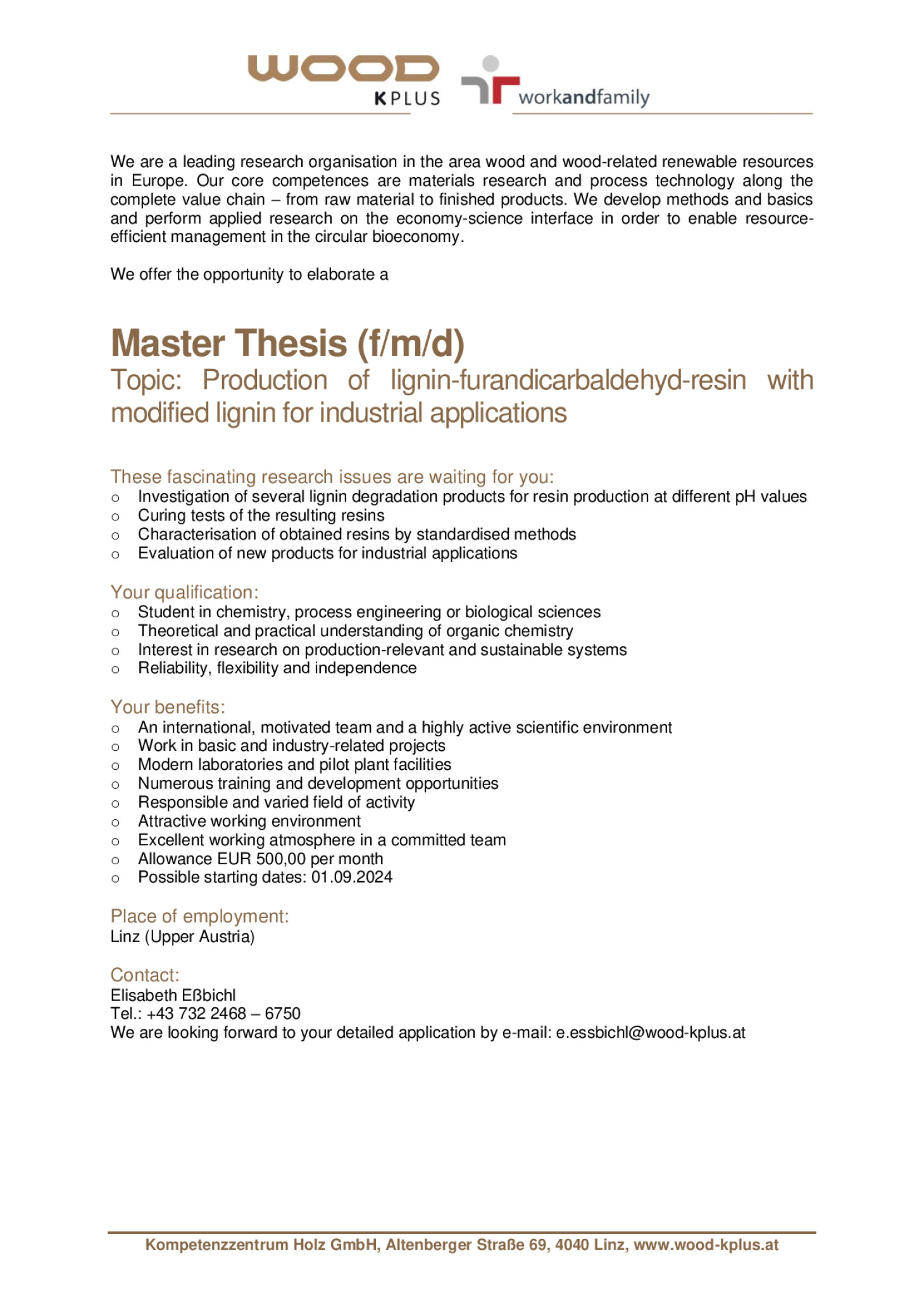 Master Thesis (f/m/d)