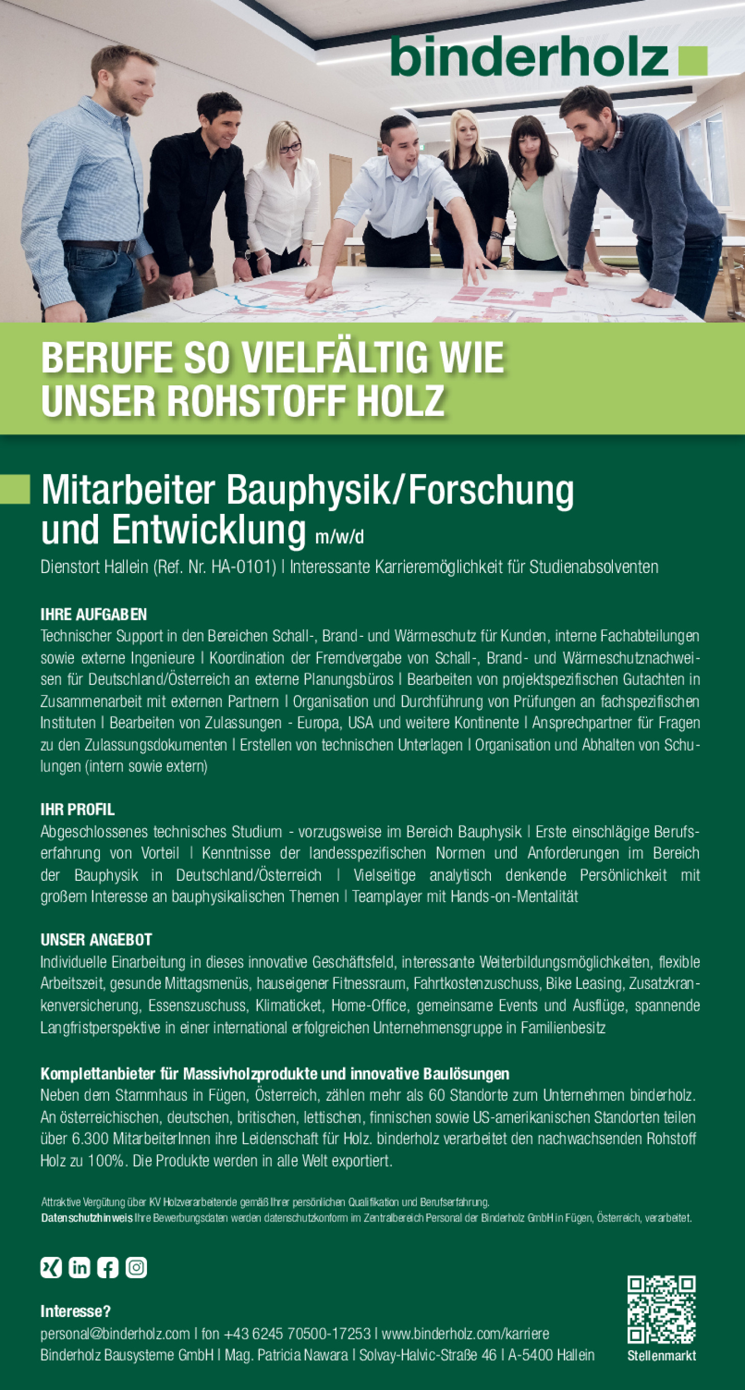 Mitarbeiter Bauphysik (Schall-/Brandschutz)