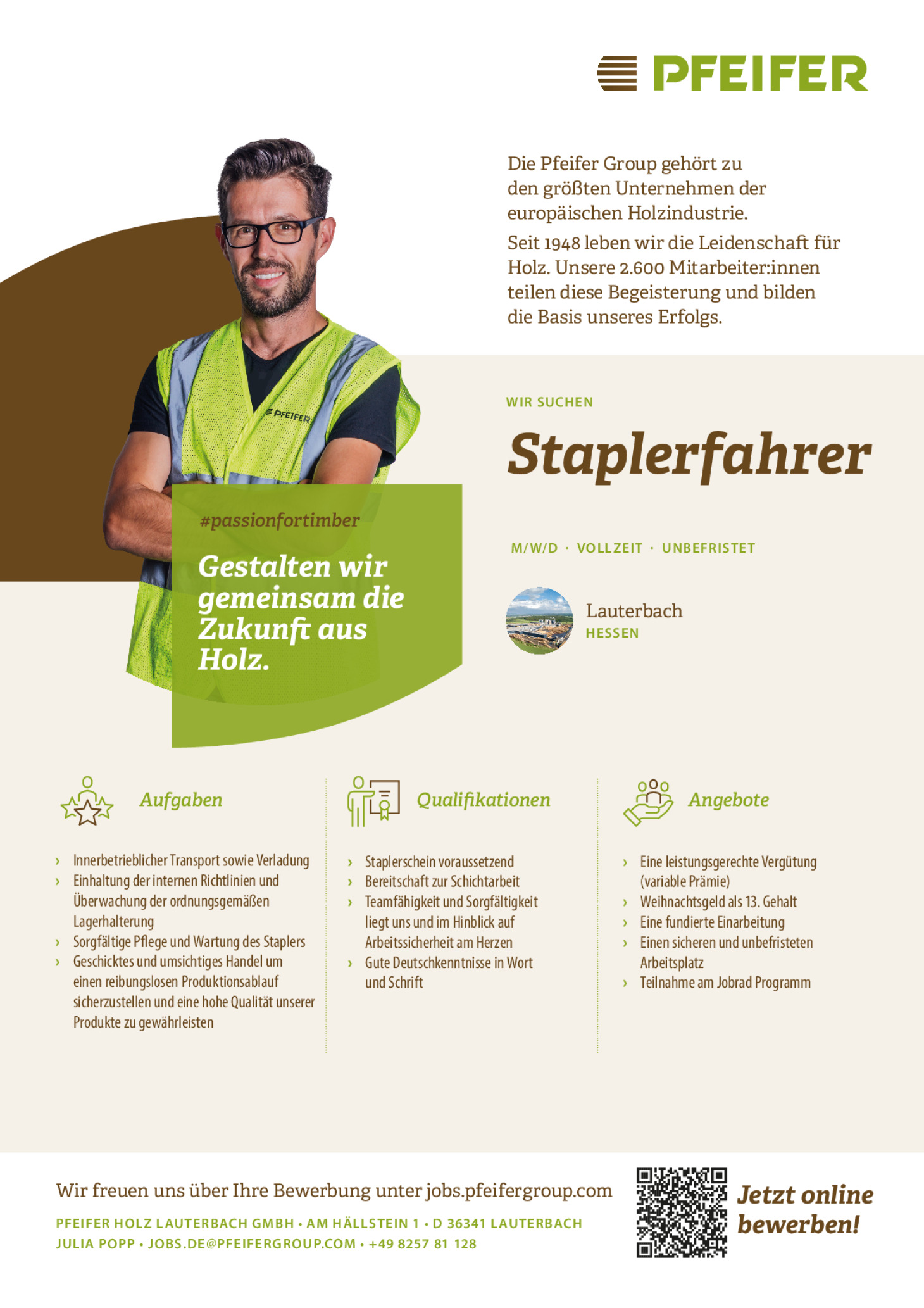 Staplerfahrer (m/w/d) unbefristet