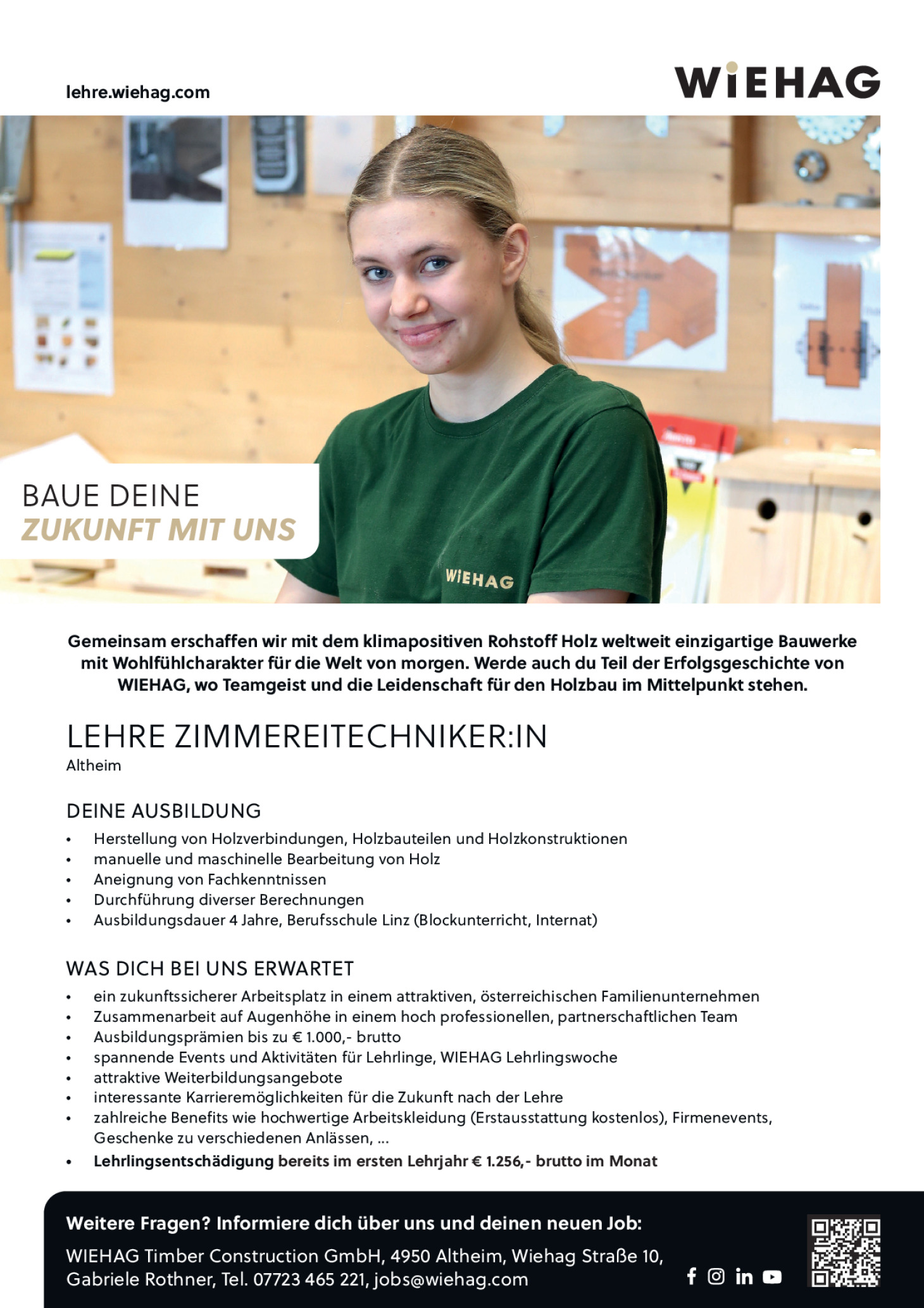 Lehre Zimmereitechniker:in