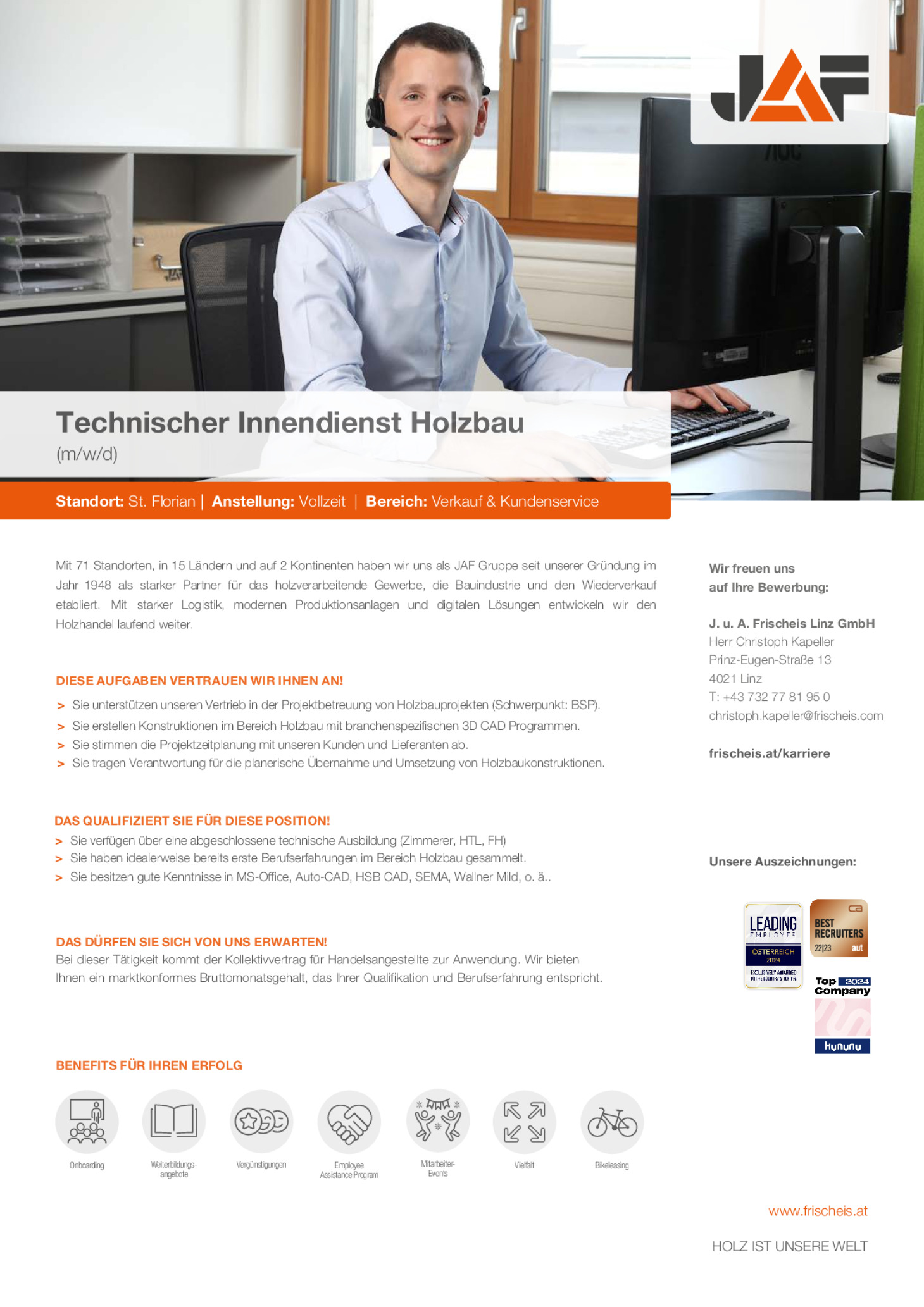 Technischer Innendienst Holzbau (m/w/d)