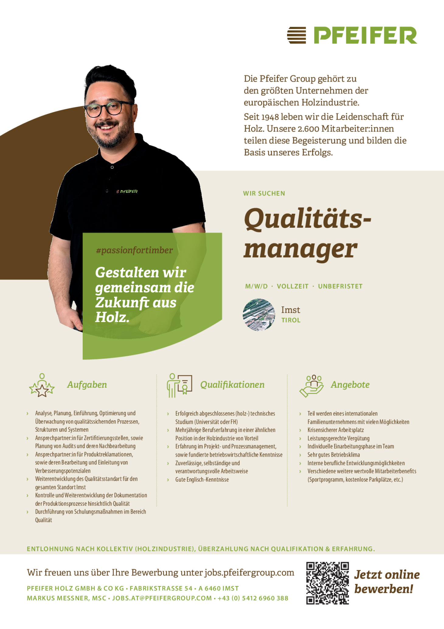 Qualitätsmanager (m/w/d) mit (Holz)-technischem Studium