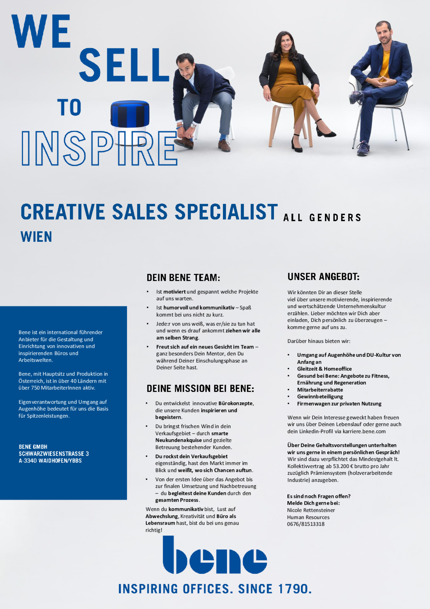 CREATIVE SALES SPECIALIST (ALL GENDERS)