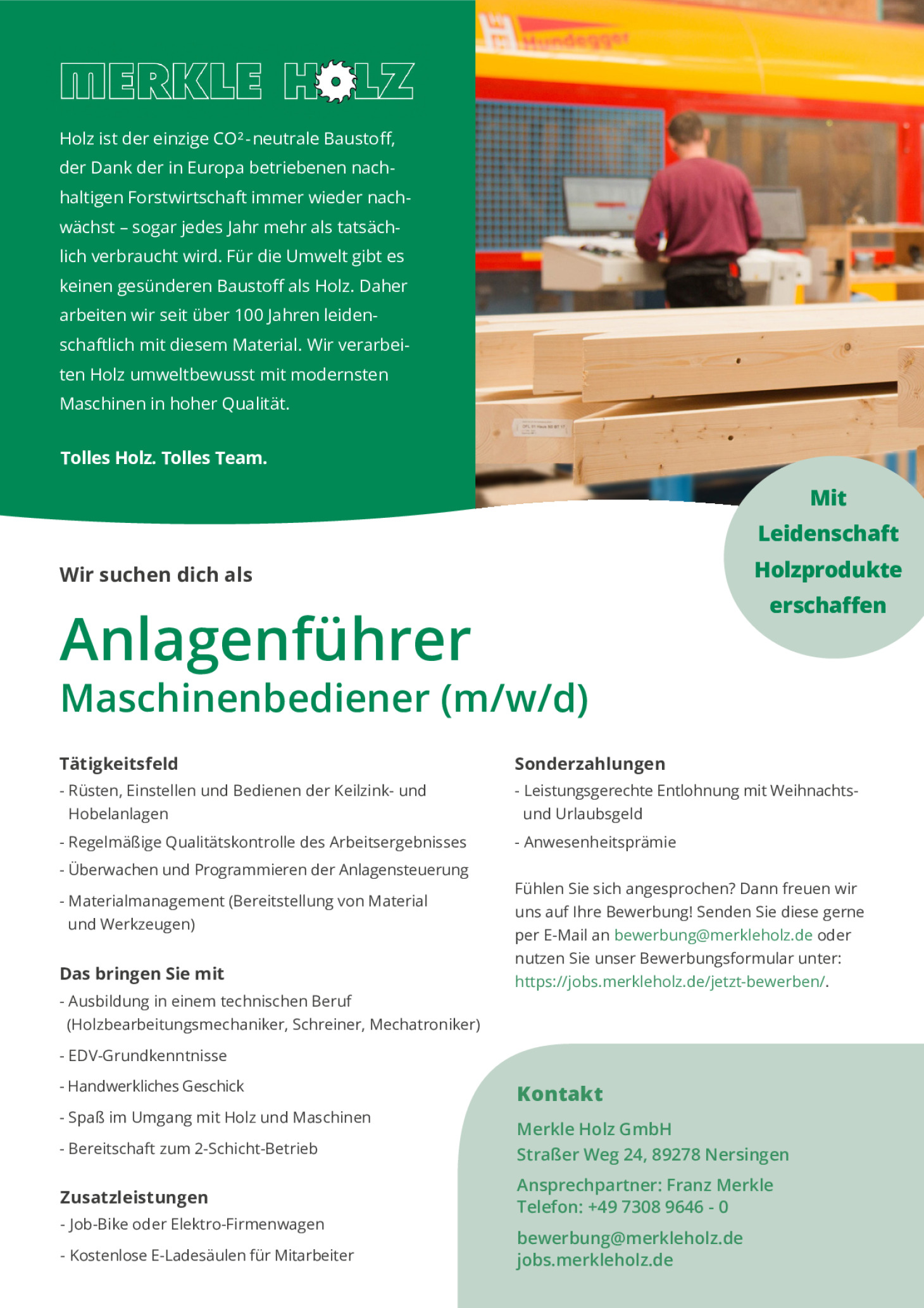 Anlagenführer / Maschinenbediener (m/w/d)