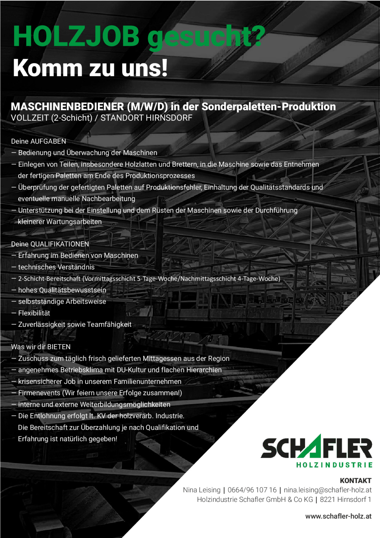 Maschinenbediener (m/w/d) in der Sonerpaletten-Produktion