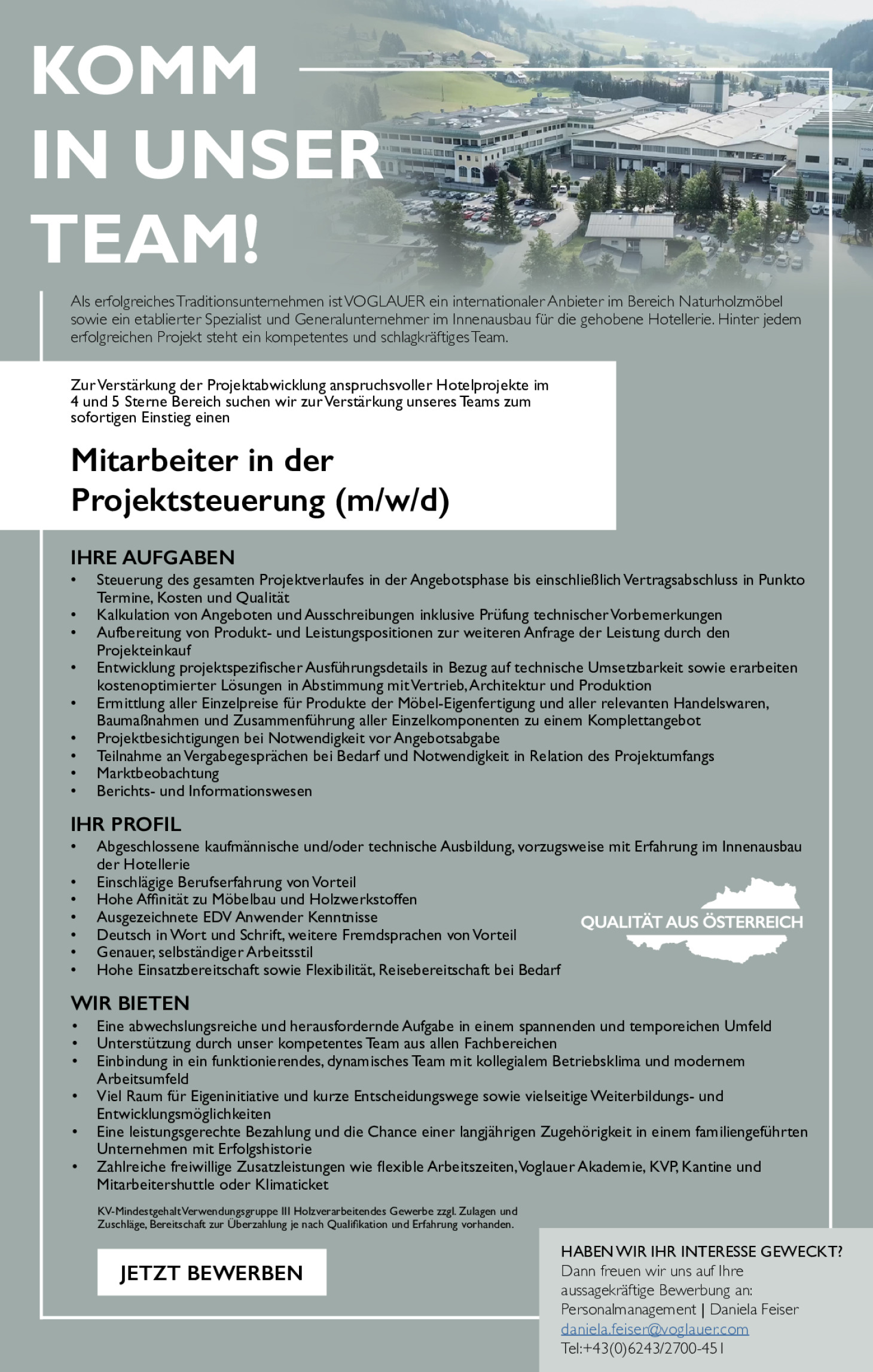 Mitarbeiter in der Projektsteuerung (m/w/d)