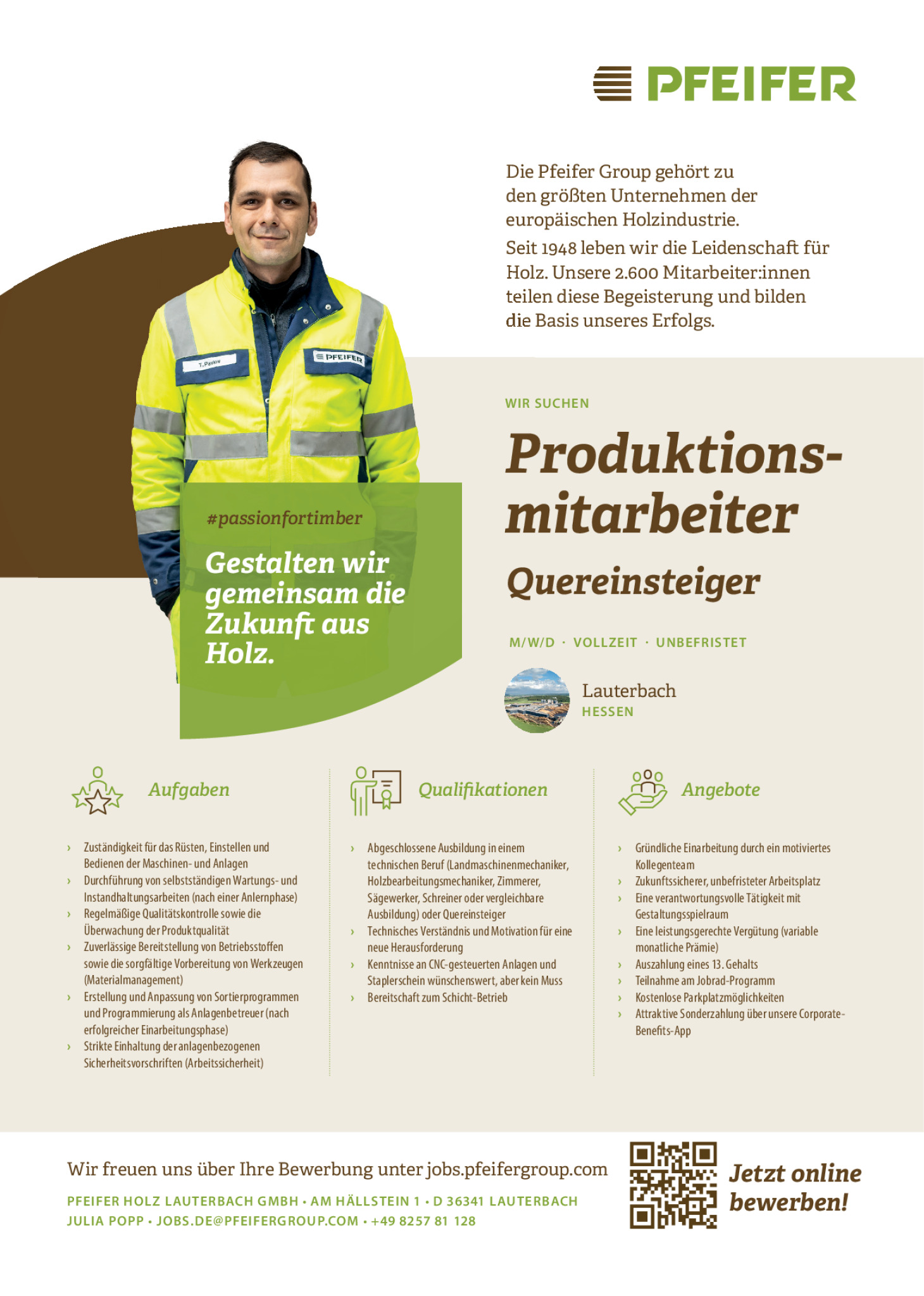 Produktionsmitarbeiter / Quereinsteiger (m/w/d) unbefristet