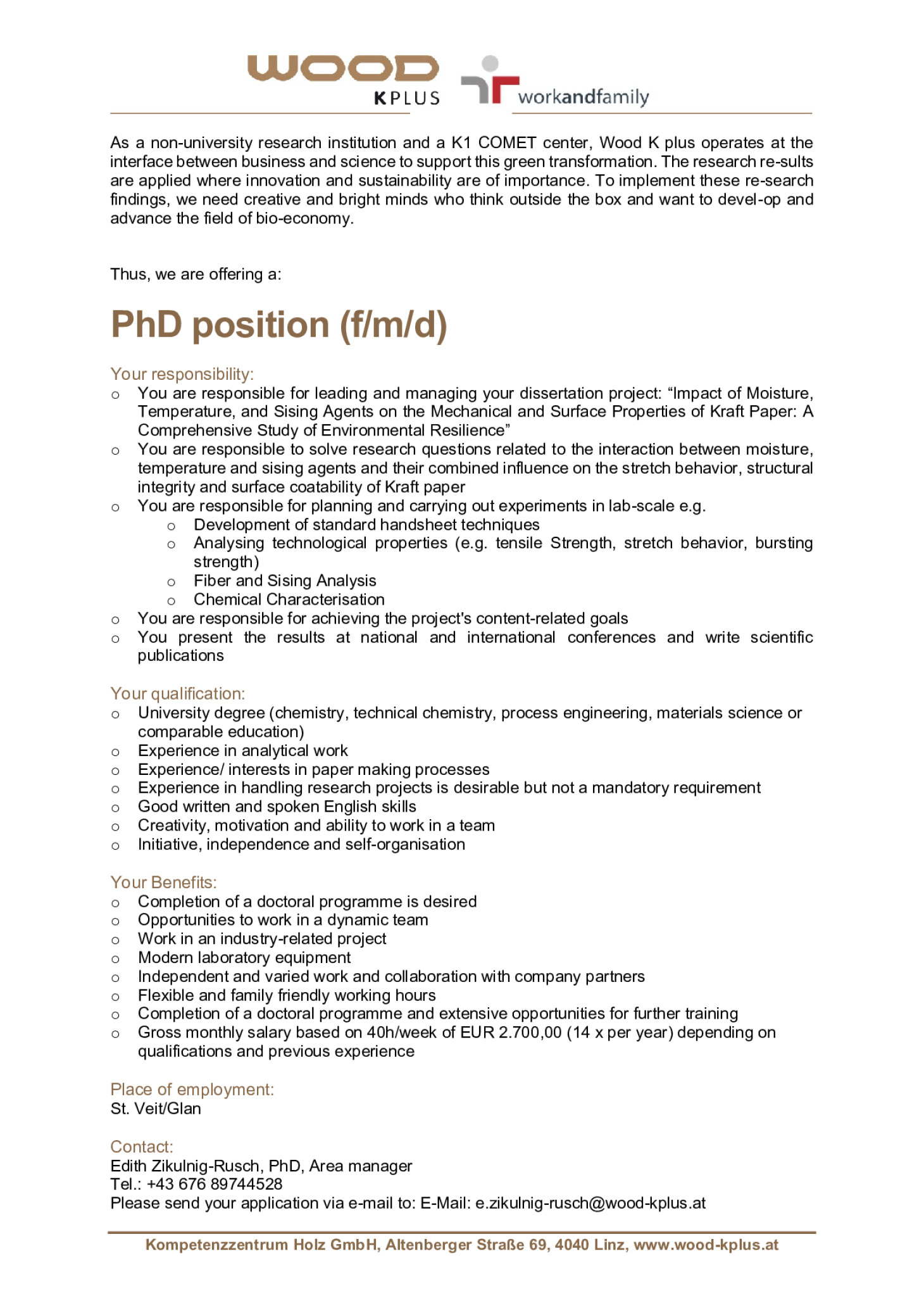 PhD position (f/m/d)