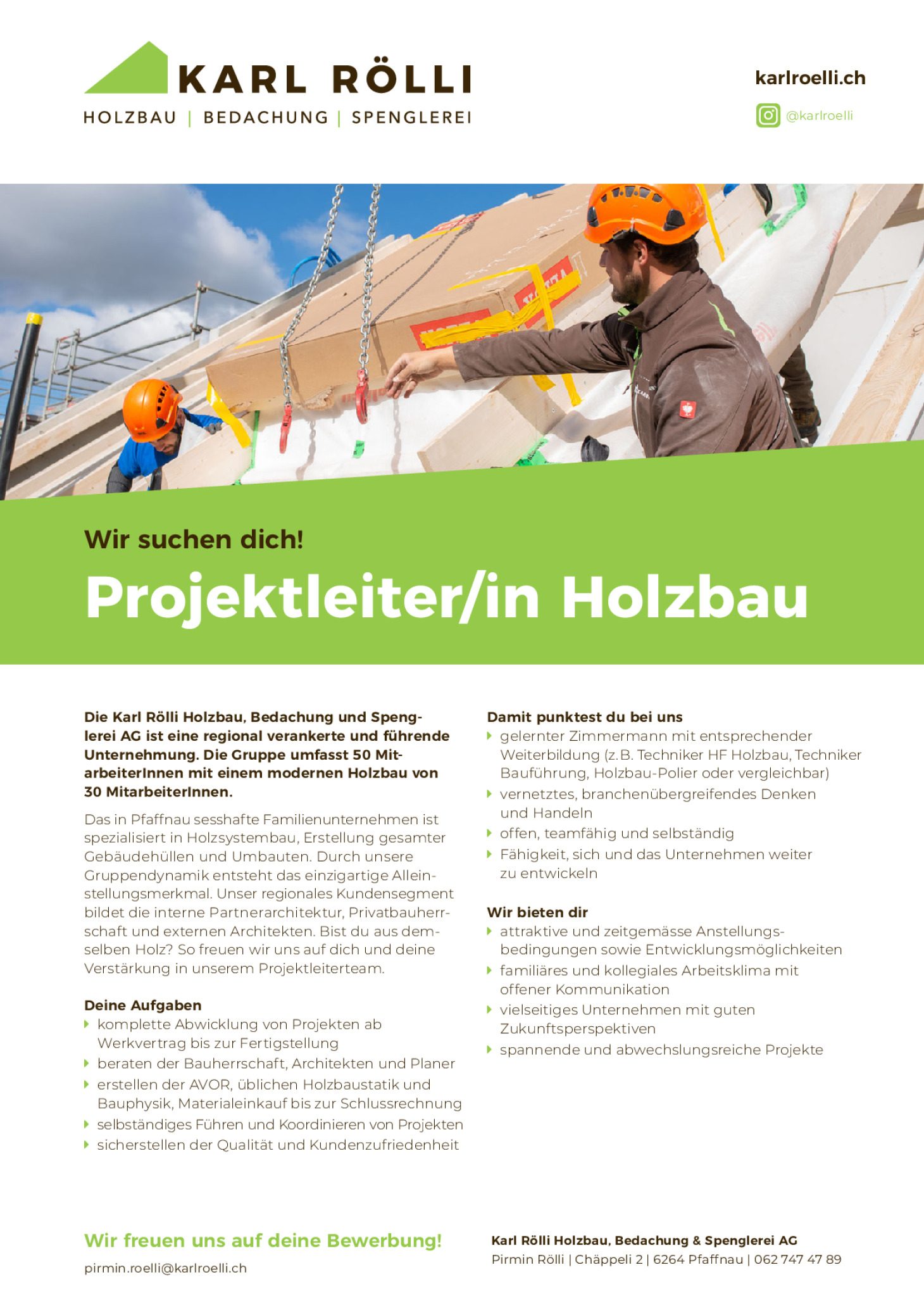 Projektleiter/in Holzbau